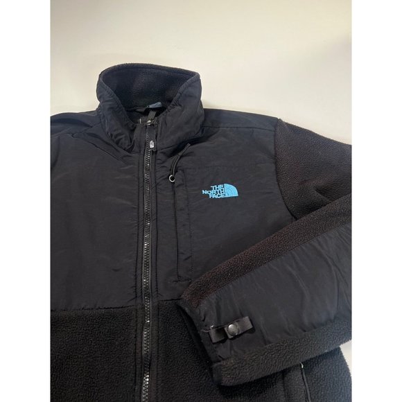 The North Face Denali Jacket Black with Blue Embroidered Logo Size Medium - Picture 3 of 12